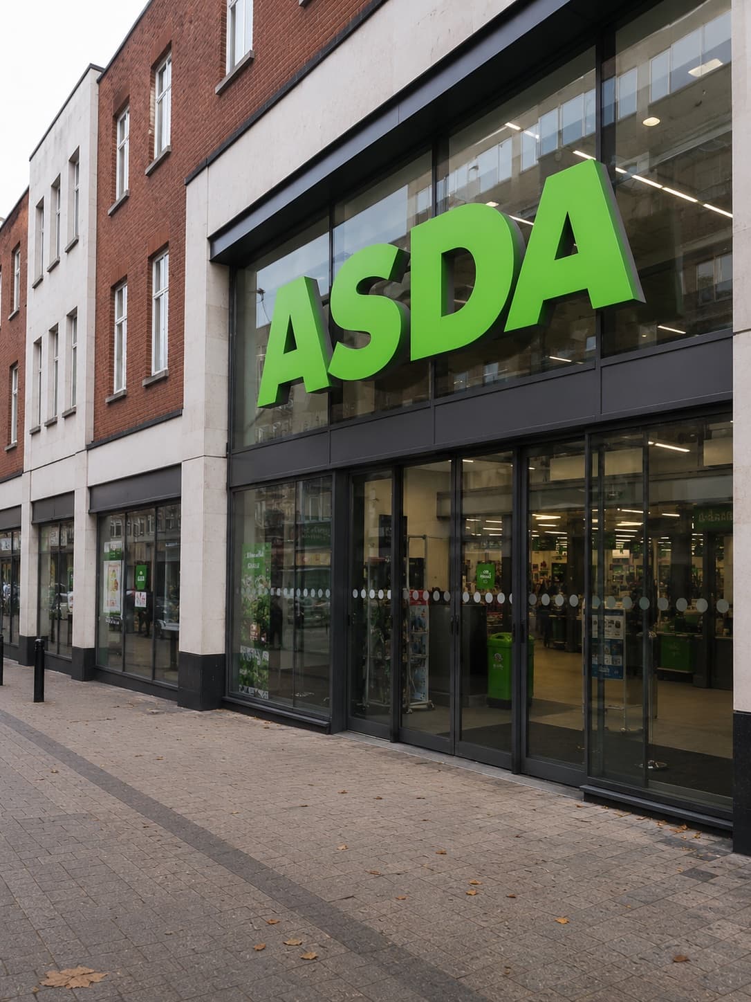 A high-street supermarket storefront