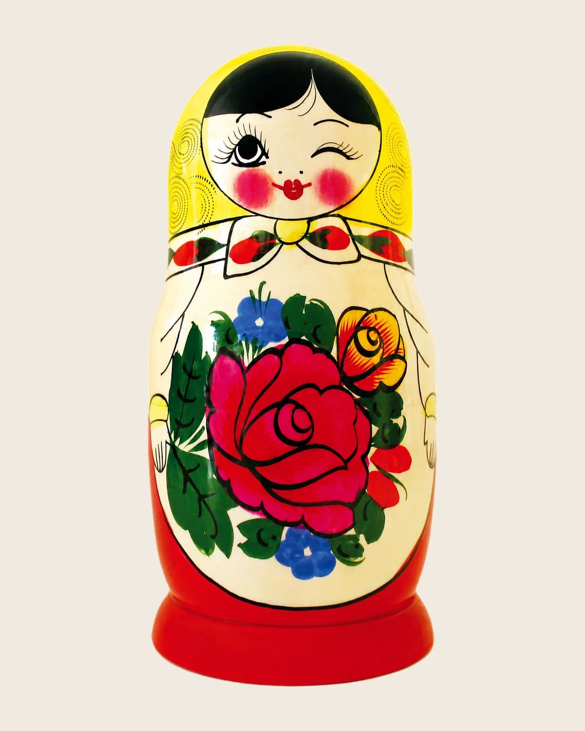 A traditional hand-painted Russian nesting doll